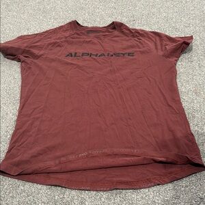 Alphalete Brown Short Sleeve Tee Casual Comfort